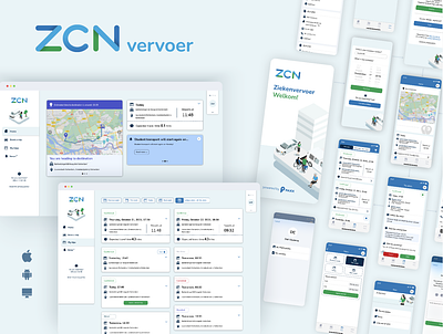 ZCN Vervoer Web, iOS & Android UI Project design mobile mobiledesign typography ui uiux userinterface ux vector web webdesign
