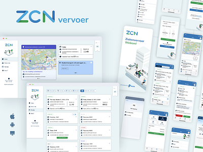 ZCN Vervoer Web, iOS & Android UI Project