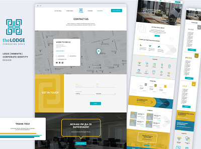 The Lodge Coworking Space - Logo, Web and Brand Identity Design brand identity corporate identity logo ui uiux ux vector visual identity web website