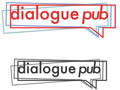 Dialogue Pub Logo ads brand design graphic identity logo logotype visual