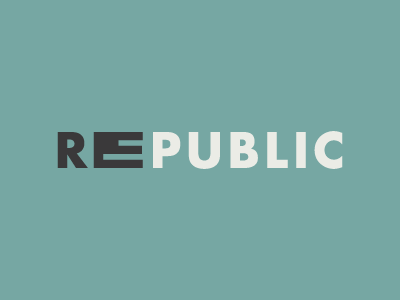 Republic Logo flag logo retro typography
