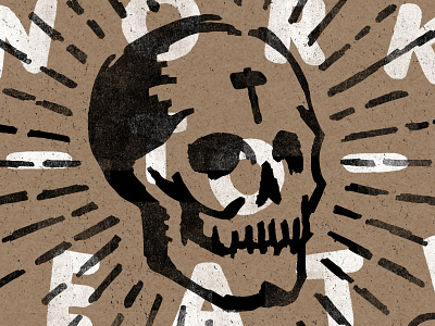 Work to Death black death illustration screen skull typography white work