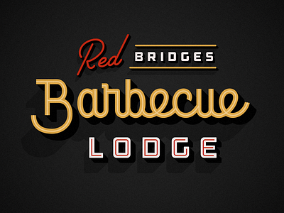 BBQ bbq in line lettering matthew cook outage palm canyon drive retro texture typography vintage