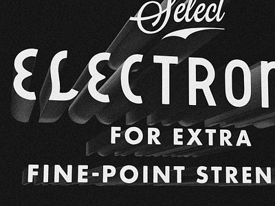 Select Electronic cook lettering lost type matthew noir retro script texture typography vintage