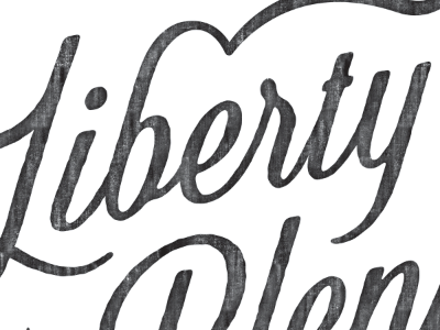 Liberty & Plenty Script cook lettering liberty matthew plenty script texture typography usa vintage