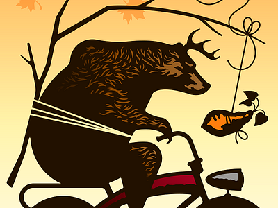 Yam Good Ale bear beer bike illustration lowes foods matthew cook new belgium the variable