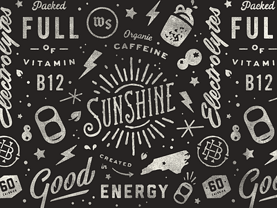 Sunshine Pattern badge halftone matthew cook pattern retro script signage sunshine texture typography vintage