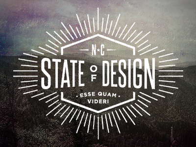 State Of Design Alt. badge burst flag typography