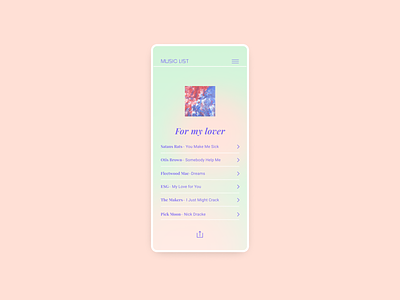 Mobile version Music playlist app web