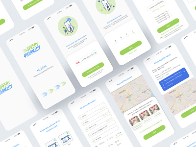 Speedy Pharmacy - A Medicine Delivery App app branding design logo medicine app mobile mobile app design mobile ui typography ui ux