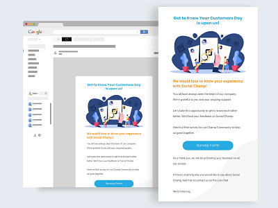 Emailer design for Social Champ IO