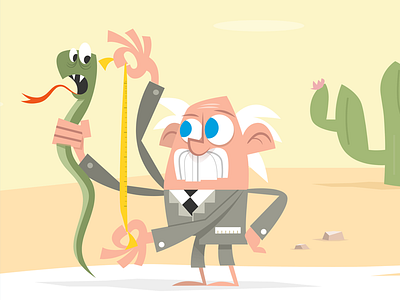 How long is this snake? aproximately character design desert measuring professor snake