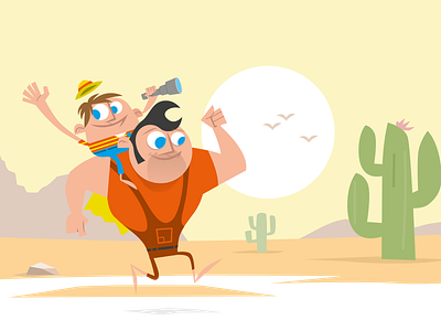 Running in the desert character design desert design flat graphic character running sahara sand