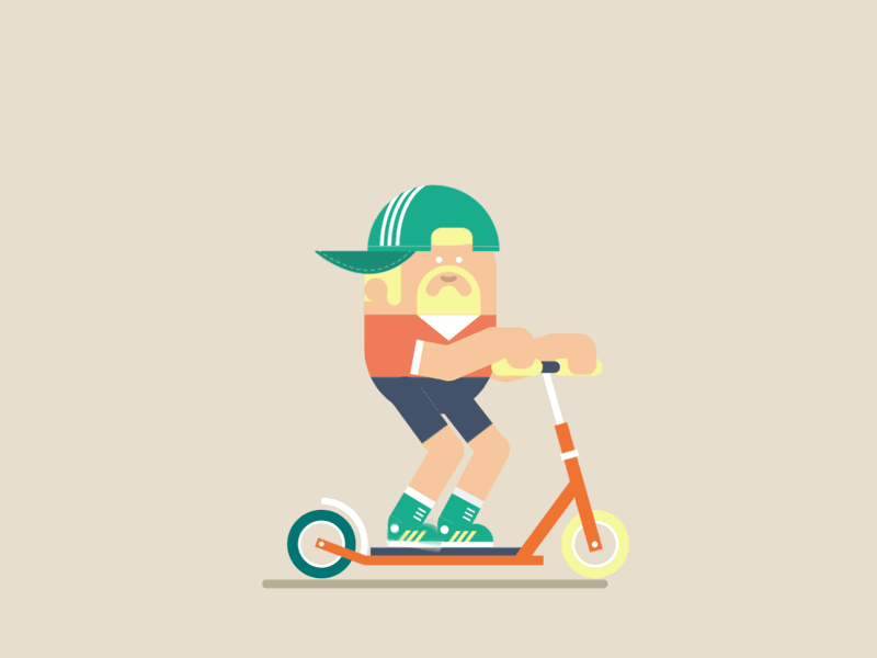 Skater cruising after effects animation character animation character design