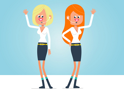 which one: Blonde or Orange? animation blonde cartoon character character design design flat flat design girl graphic character hairdo illustration iris orange vector vector art