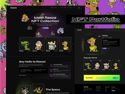 Reeze - NFT Portfolio design elementor elementor theme nft nft portfolio ui ux web web design website wordpress