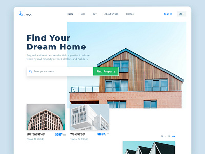 Real Estate Website design realestate ui uidesign uxdesign webdesign website concept website design