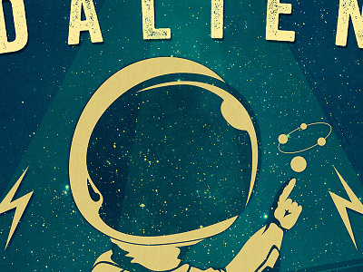 Dalien astronaut cosmic helmet illustration logo pattern texture type universe