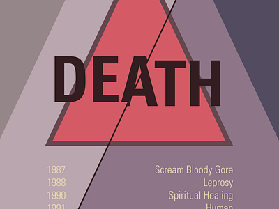 Death (V2) death death metal international style poster swiss style univers
