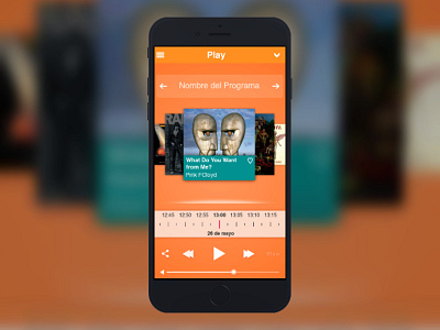 Radio App application made with invision music radio