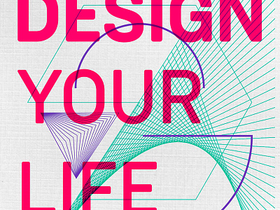 Design your life geometry poster quotes vector