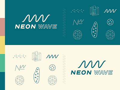 Neon Wave Logo Assets branding icon icons lo logo