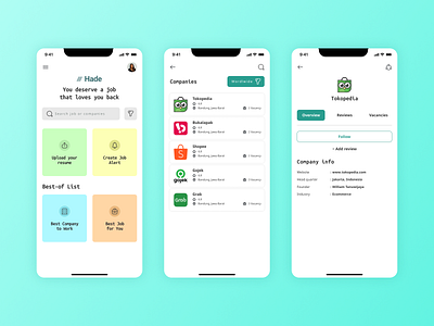 Companies Search App design designs indonesia ui ux