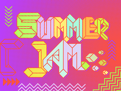Summer Jam KV draft branding design lettering logo typography