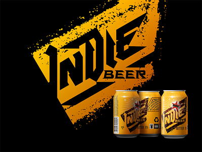 INDIE beer logo and package beer beer can branding can concept design label label design lettering logo package package design packaging typography vector