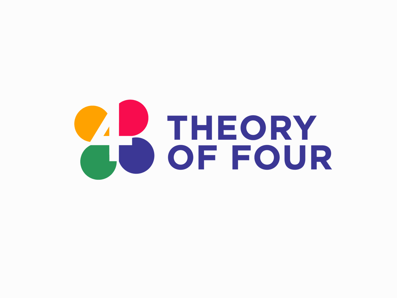 Theory of 4 logo animated animation branding concept design four logo theory typography