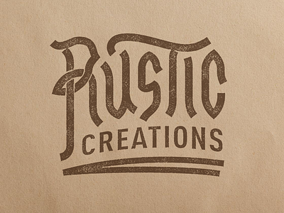 Rustic lettering