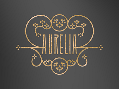 Aurelia logo concept art art deco art nouveau art noveau blossom branding concept elegant floral flower flowers illustration jugendstil lettering logo postmodern secession typography vector