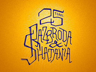 RAZBRODA and SHATANIA 25 25 anniversary branding concept illustration lettering logo typography vector