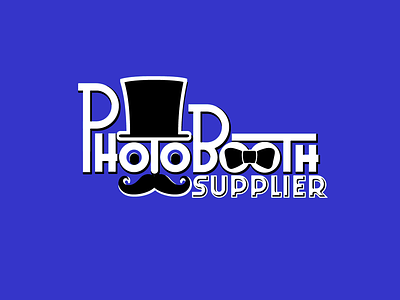 PhotoBooth Supplier booth branding concept lettering logo mustache photo photobooth typography vector