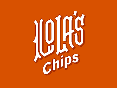 Lola's Chips branding chips concept lettering logo typography vector