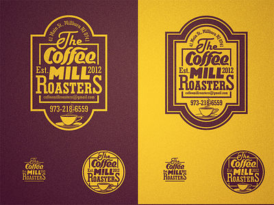 Coffee Mill Roasters branding concept graphic design illustration lettering logo packaging retro typography vector vintage