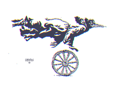 GABRIELIUS MONK bird branding character graphic illustration key visual lettering levitation monk typography wheel