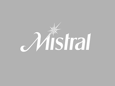 Mistral branding concept graphic design lettering logo typography vector