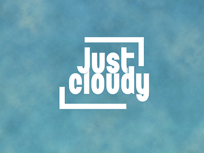 Just cloudy branding cloud concept design graphic design illustration lettering typography vector