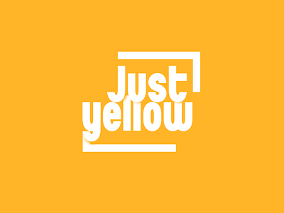 Just yellow branding concept design graphic design lettering typography vector