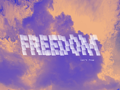 FREEDOM isn't free branding concept design free freedom graphic design illustration lettering logo typography vector