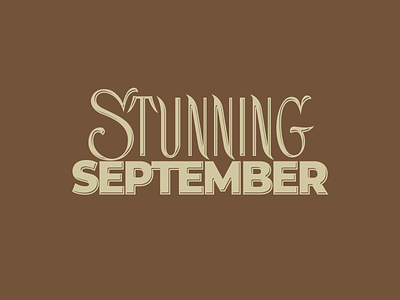 stunning september (month prediction) branding concept design graphic design illustration lettering logo september stunning typography vector