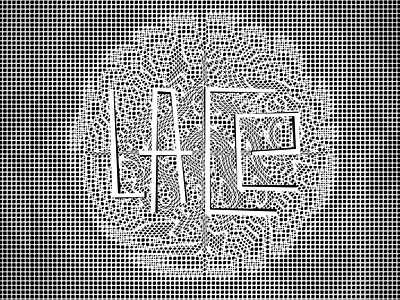LACE exploration of displace concept displace exploration filter illustration lace lettering photoshop typography