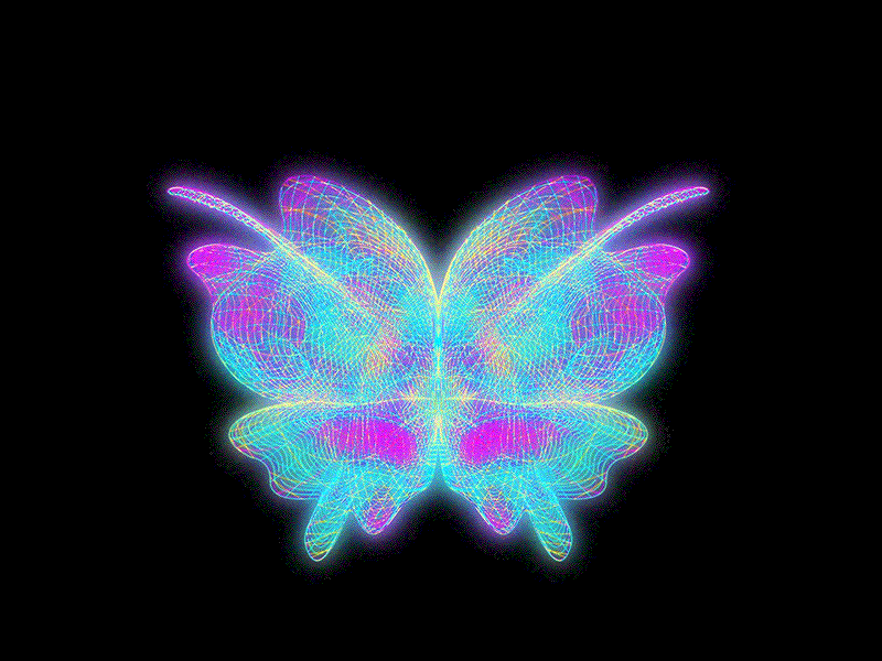 you can fly animated animation art butterfly concept design digital digital art geometric graphic design illustration miracle neon vector virtual wings