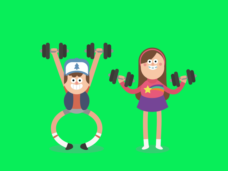 Disney XD - Healthy living dipper disney exercise falls gravity gym healthy living mabel weights work out xd