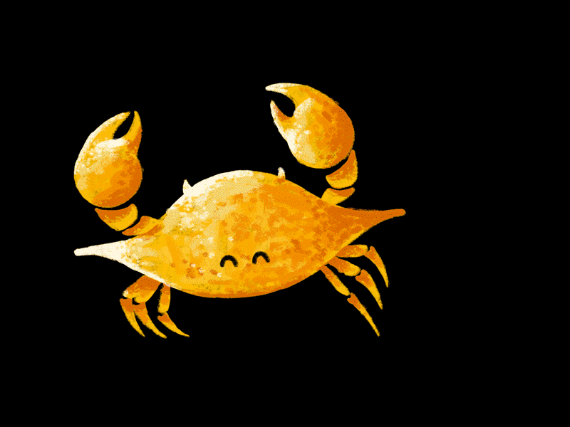 Party crabby lab creative google flickering crazy paint frame by frame texture illustration dance party crab