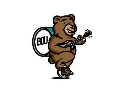 Bears On Unicycles band logo branding design identity illustration illustrator logo music logo vector