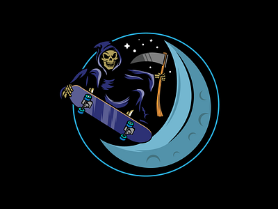 Reaper Shreds the Moon apparel apparel design branding illustrator vector