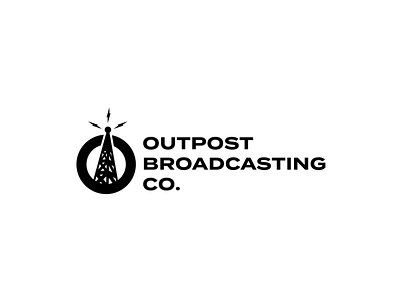 Outpost Broadcasting Company branding design identity illustrator logo vector