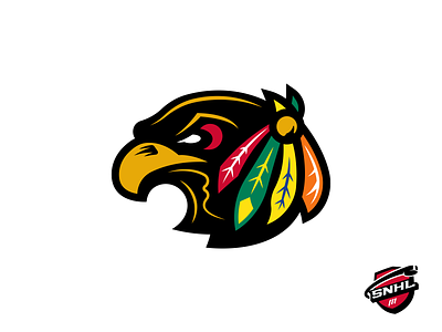 Chicago Blackhawks - Sean's NHL blackhawks branding chicago chicago blackhawks hockey identity illustrator logo nhl sports vector